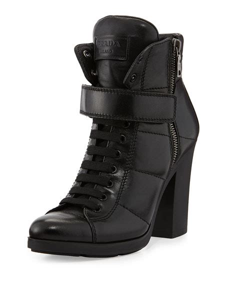 prada linea rossa lace-up bootie|Prada Chunky Lace.